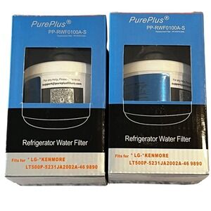 Lot of 2 PurePlus Refrigerator Water Filters PP-RWF0100A-S Fits LG-Kenmore New